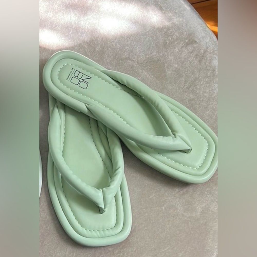 NOBO Square Toe Coastal Sandals Seafoam Green Sz 9 LN!